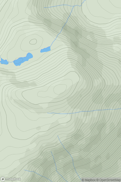 Thumbnail image for Beinn na Caillich [Knoydart to Glen Kingie] showing contour plot for surrounding peak